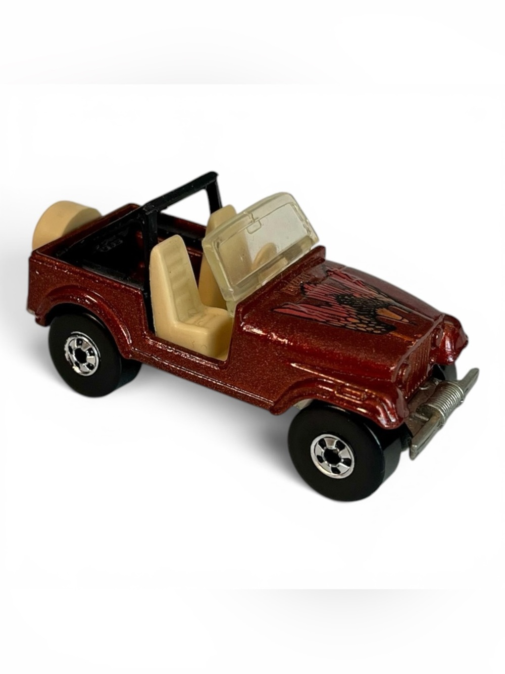Vintage 1983 Hot Wheels Jeep CJ-7 Blackwall Brown